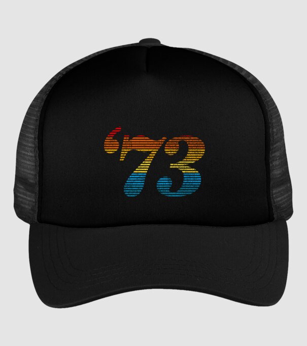 Retro Birthday 1973 model negru pe tricou