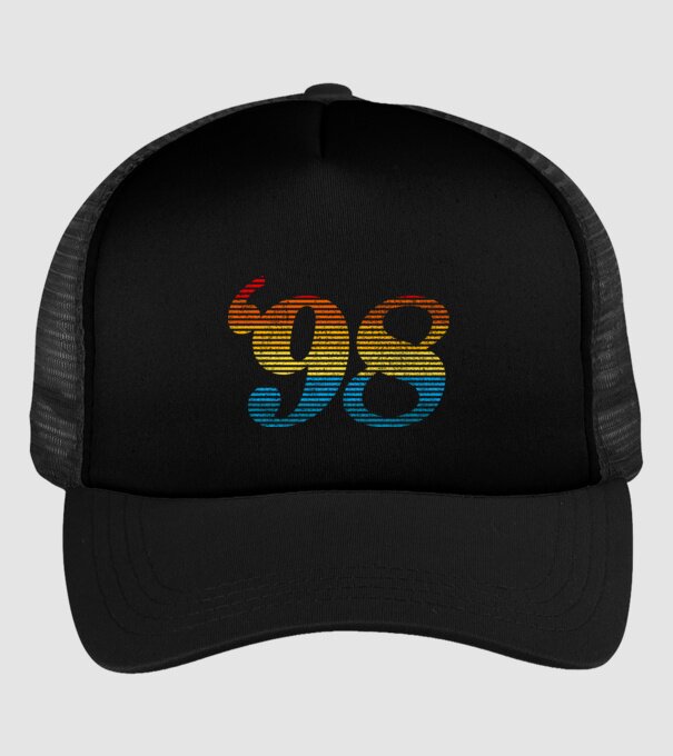 Retro Birthday 1998 model negru pe tricou