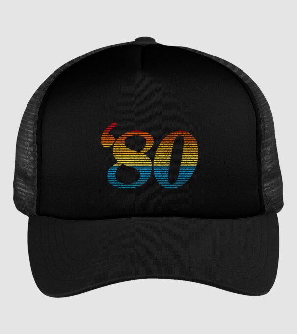 Retro Birthday 1980 model negru pe tricou
