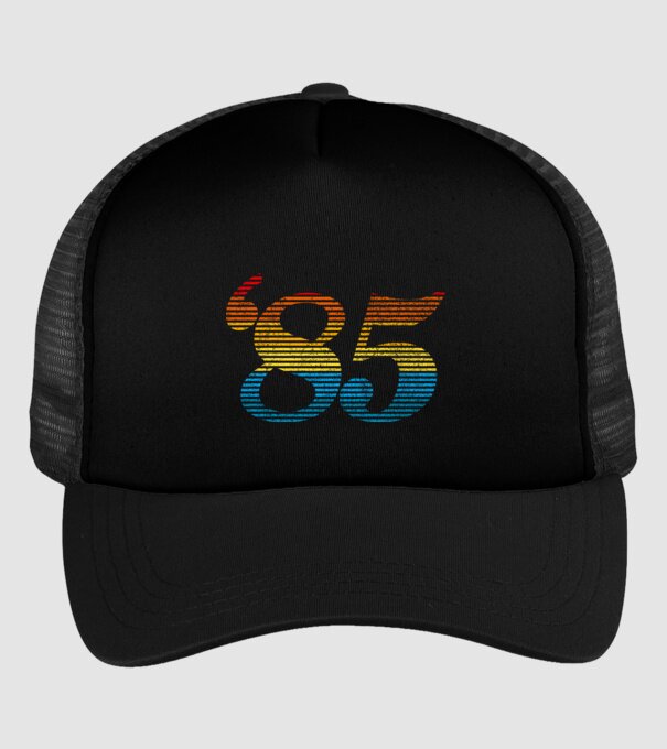 Retro Birthday 1985 model negru pe tricou