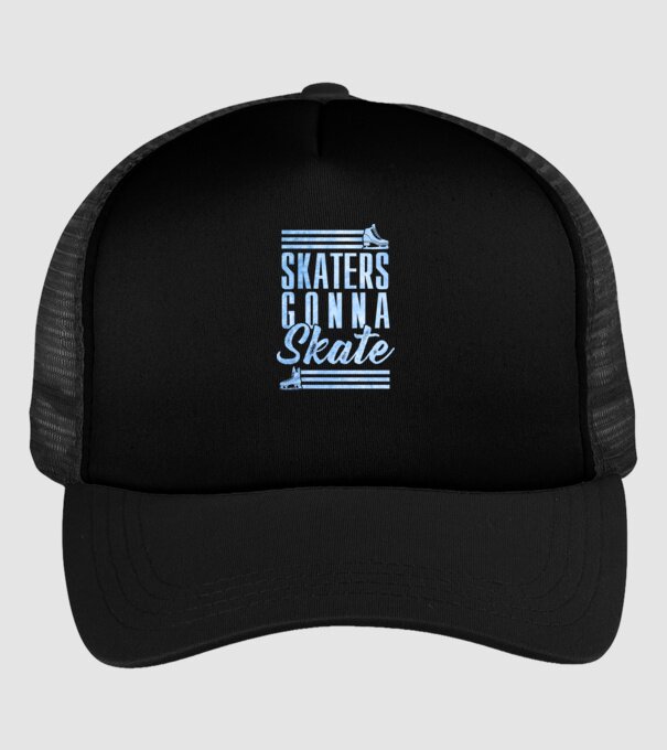 skaters gonna skate model negru pe tricou