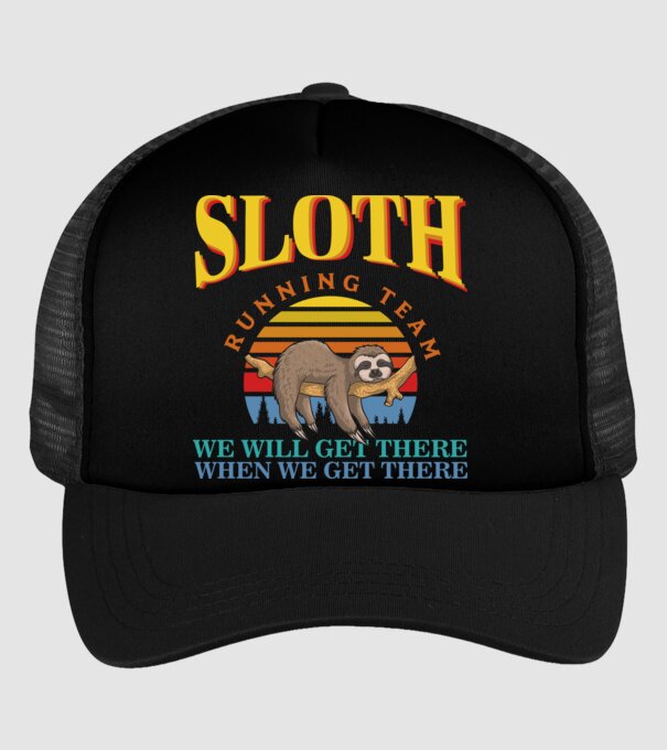 SLOTH running team model negru pe tricou