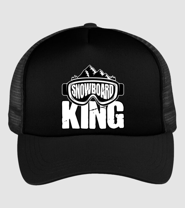 Snowboard king 01 model negru pe tricou