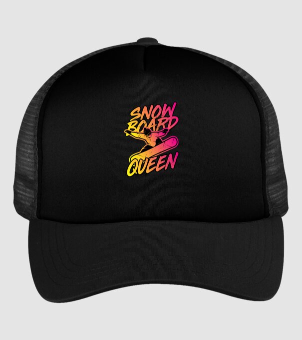 snowboard queen model negru pe tricou