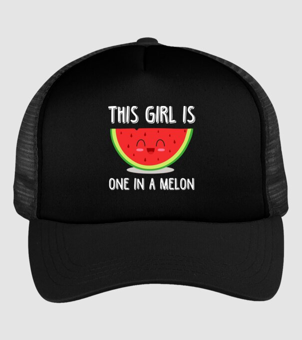 This girl is one in a melon white model negru pe tricou
