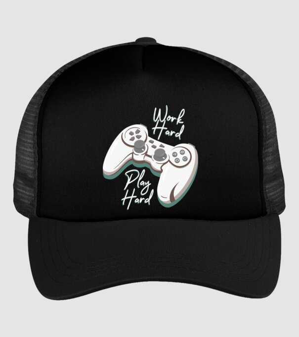Work hard play hard model negru pe tricou
