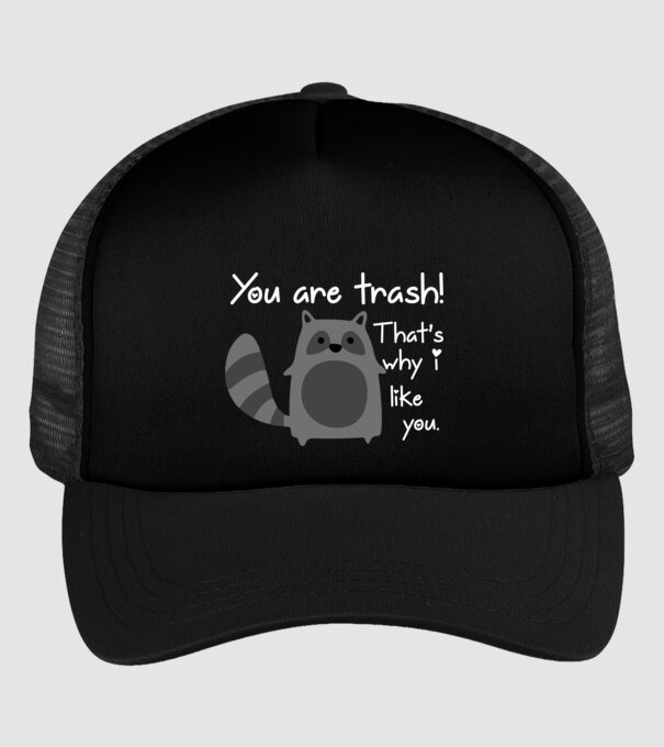 You are trash! model negru pe tricou
