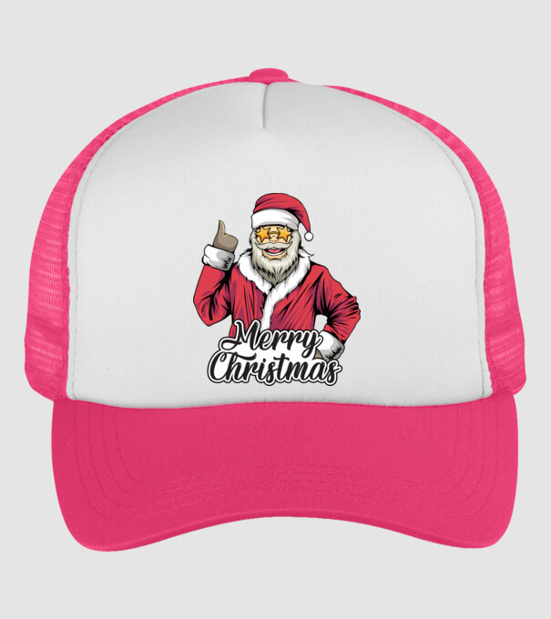 Merry christmas Santa model roz neon pe tricou