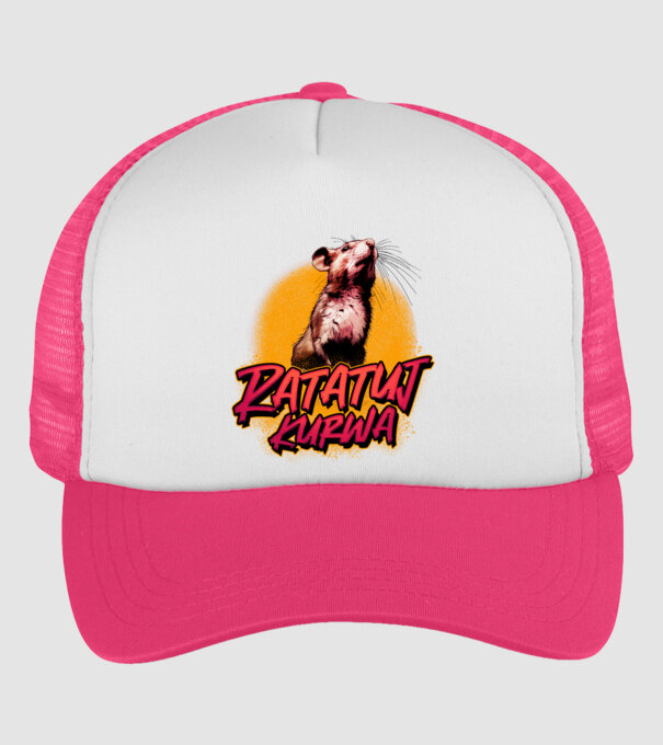 Ratatuj kurwa model roz neon pe tricou