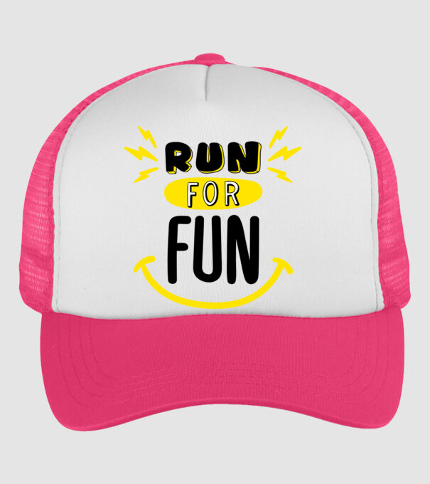 Run for fun model roz neon pe tricou