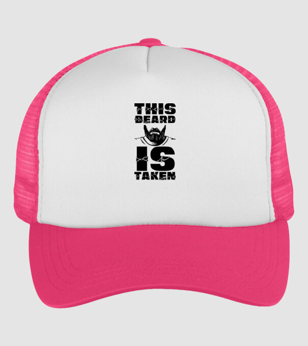 This beard is taken model roz neon pe tricou