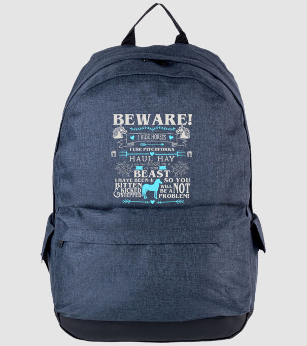 Beware i ride horses model albastru jeanși pe tricou