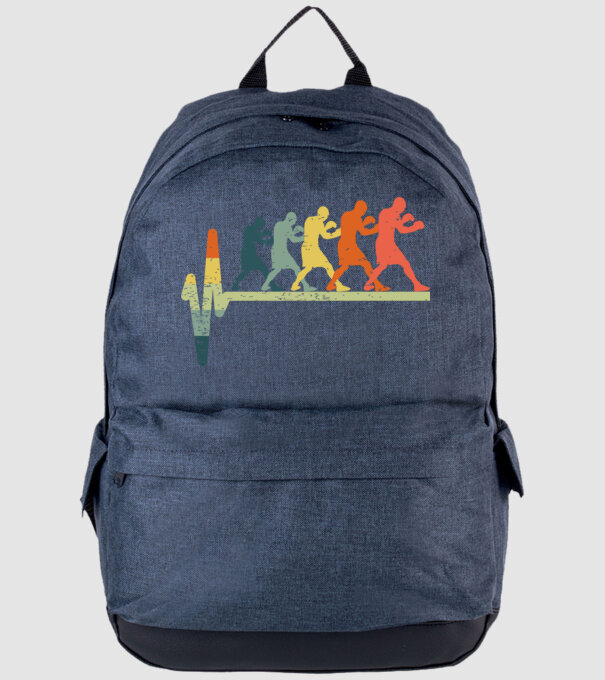 Box EKG model albastru jeanși pe tricou