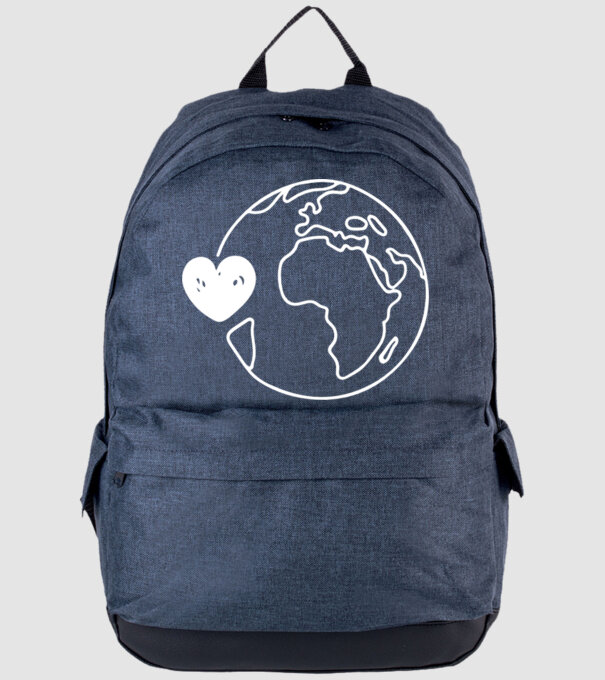 EarthLogo model albastru jeanși pe tricou