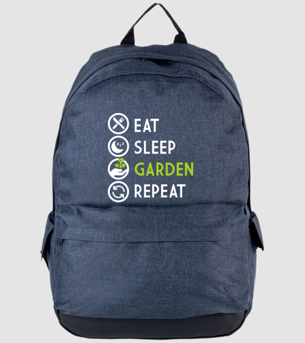 Eat sleep garden repeat model albastru jeanși pe tricou