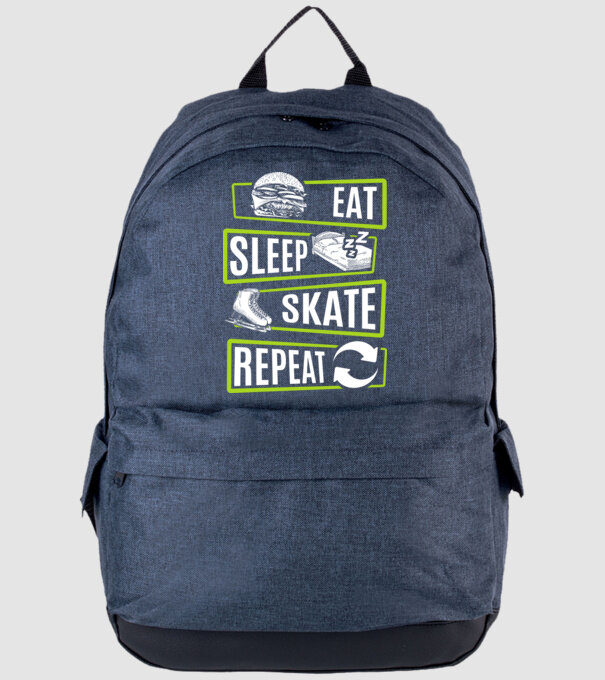 Eat sleep repeat patinaj V2 model albastru jeanși pe tricou