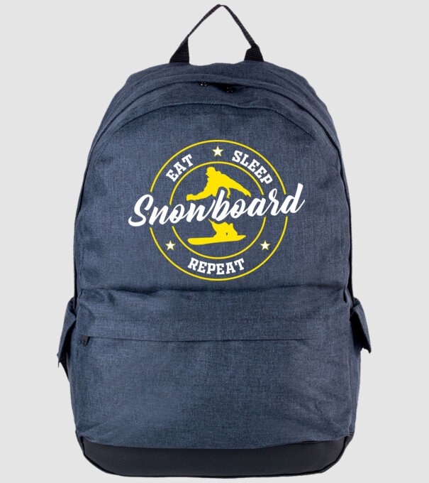 eat sleep snowboard model albastru jeanși pe tricou