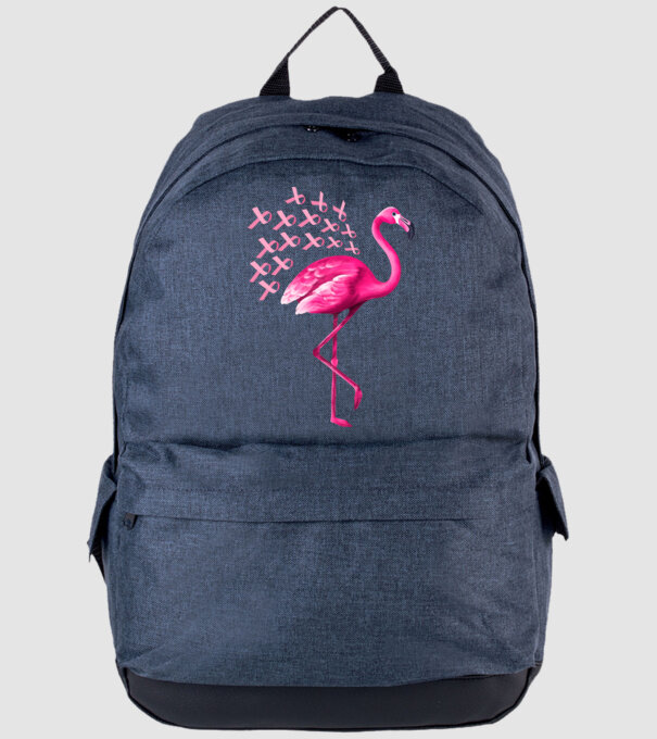 Flamingo pink model albastru jeanși pe tricou