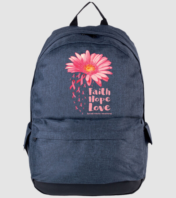 Gerbera faith hope love model albastru jeanși pe tricou