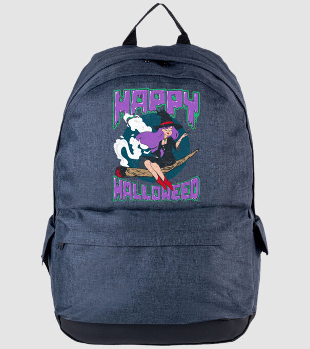 Happy Halloweed model albastru jeanși pe tricou