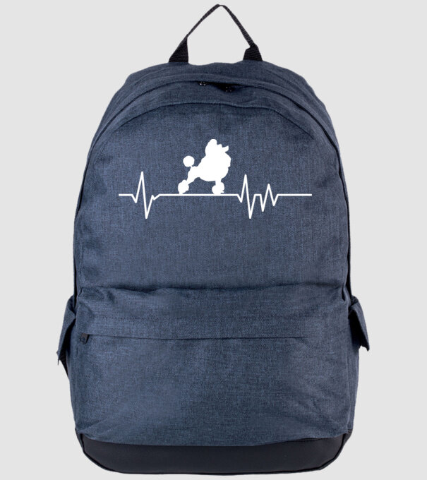 Heartbeat silueta Pudel model albastru jeanși pe tricou