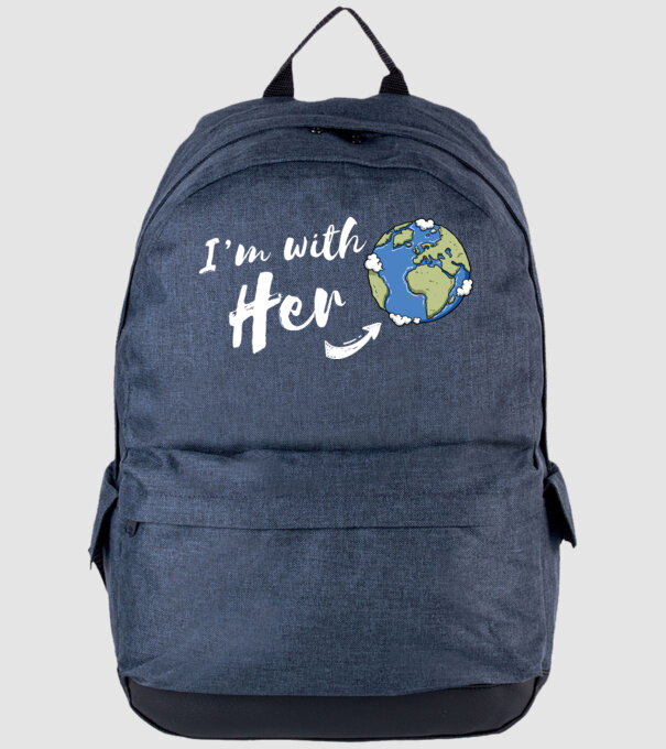 'i''m with her' model albastru jeanși pe tricou