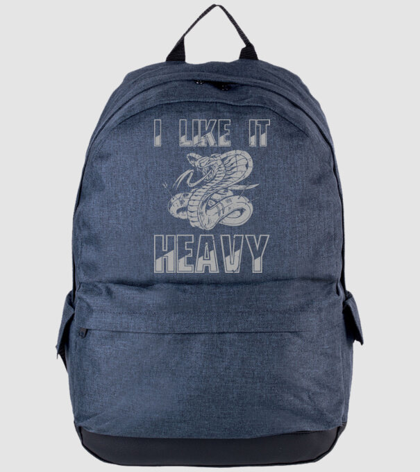 I like it heavy model albastru jeanși pe tricou