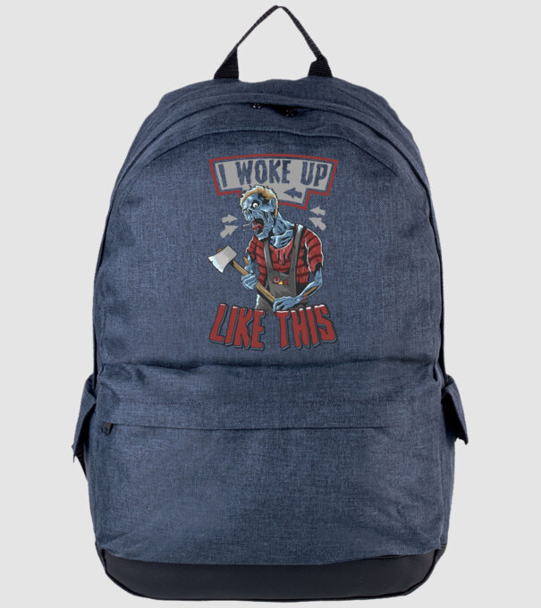 I woke up like this model albastru jeanși pe tricou