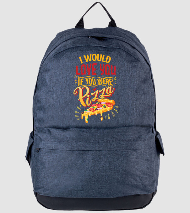 I would love you if you were pizza model albastru jeanși pe tricou