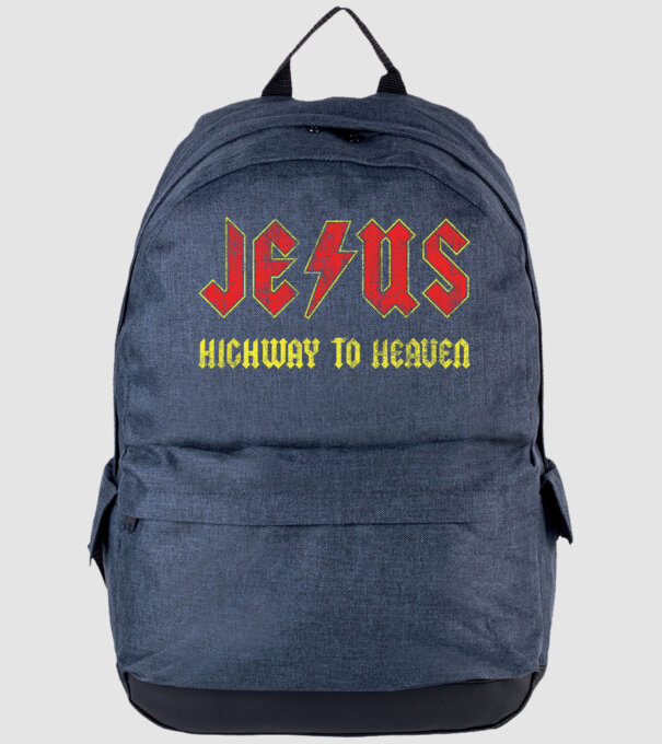 JESUS HIGHWAY TO HEAVEN model albastru jeanși pe tricou