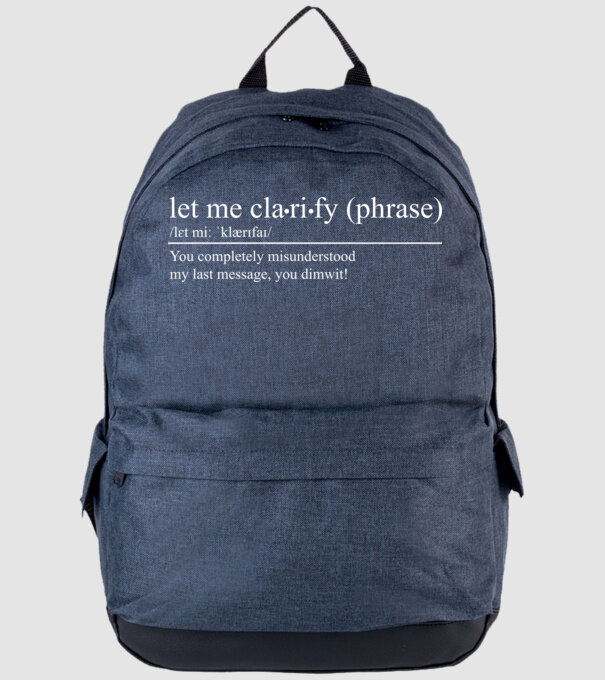 Let me clarify model albastru jeanși pe tricou