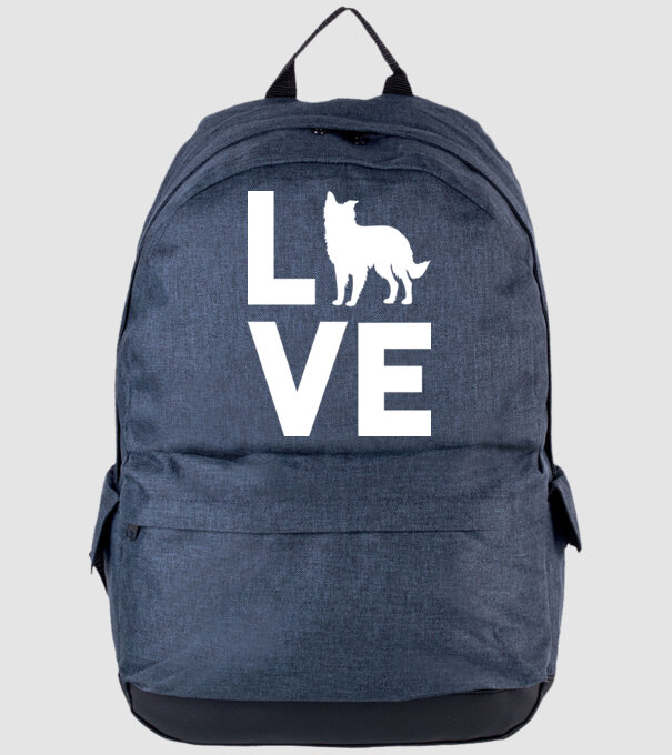 LOVE Border Collie model albastru jeanși pe tricou