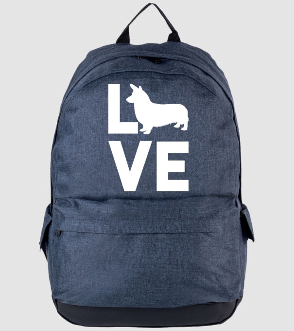 LOVE Corgie model albastru jeanși pe tricou