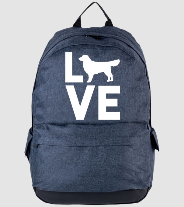 LOVE Golden Retriever model albastru jeanși pe tricou