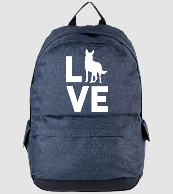 LOVE ciobănesc german model albastru jeanși pe tricou