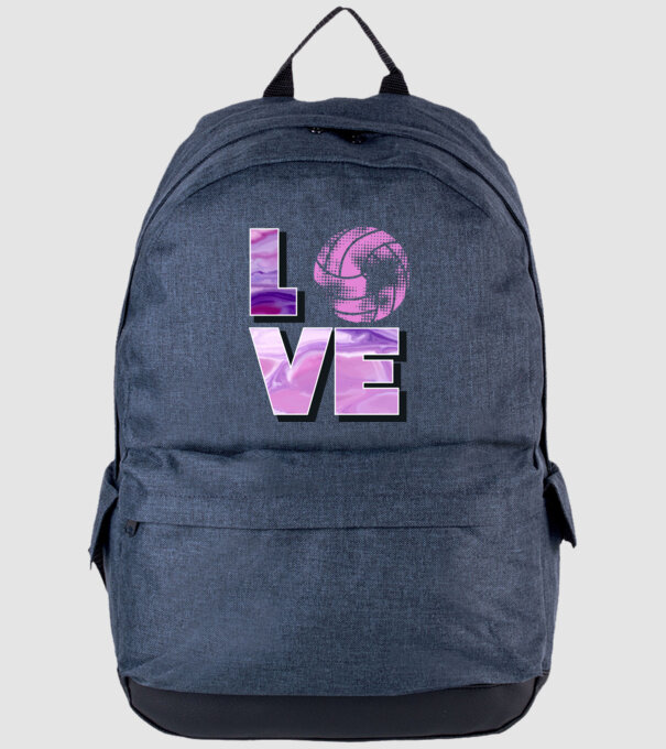 Love volleyball model albastru jeanși pe tricou