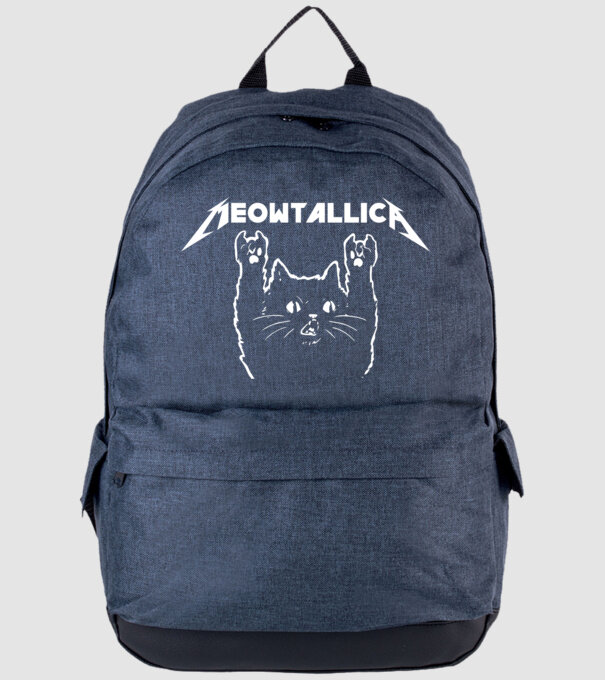 Meowtalica model albastru jeanși pe tricou