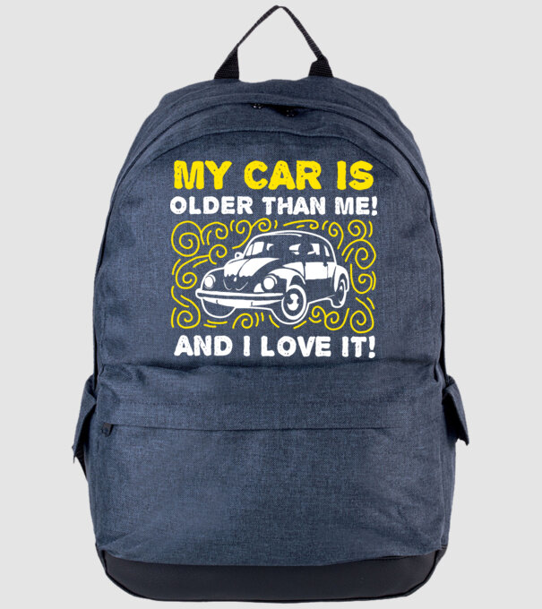 My car is older than me and I love it model albastru jeanși pe tricou