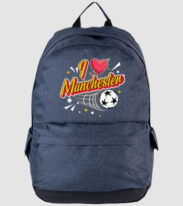 Popart Manchester model albastru jeanși pe tricou