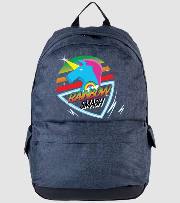 Rainbow smash model albastru jeanși pe tricou
