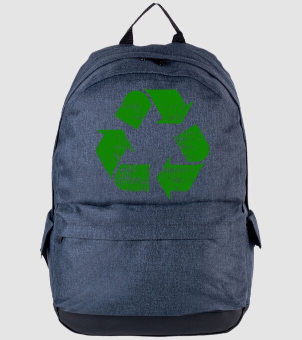 RECYCLE model albastru jeanși pe tricou