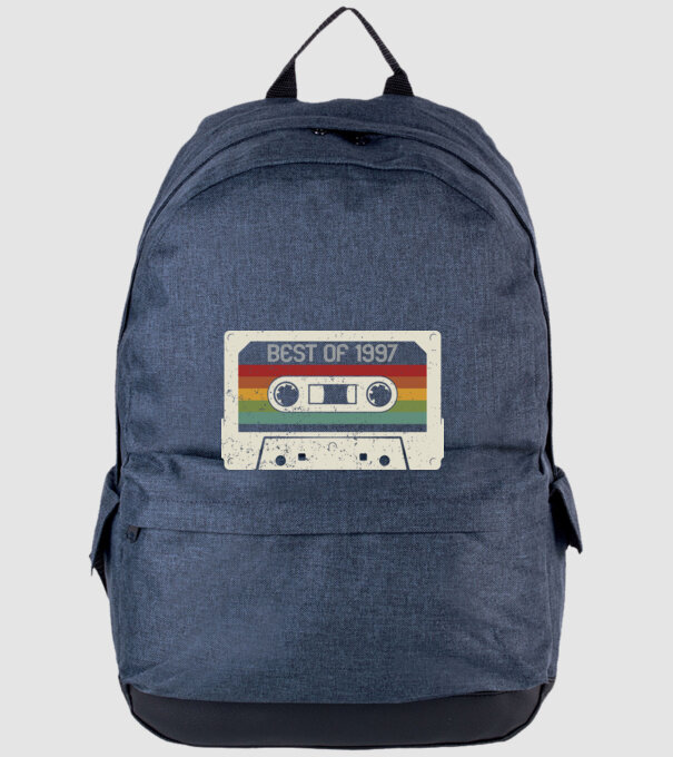 retro tape 1997 vintage model albastru jeanși pe tricou