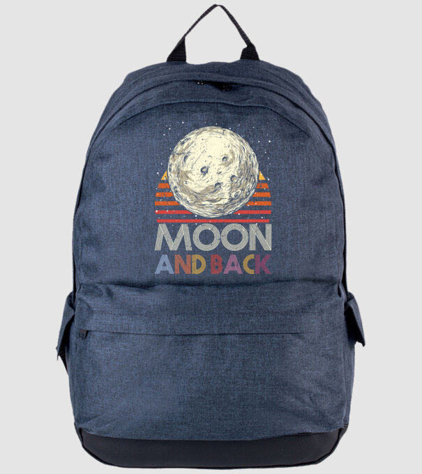 Retro vintage love you to the moon and back MOON model albastru jeanși pe tricou