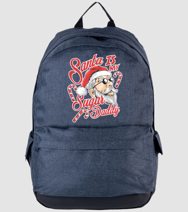 Santa is my sugar daddy model albastru jeanși pe tricou