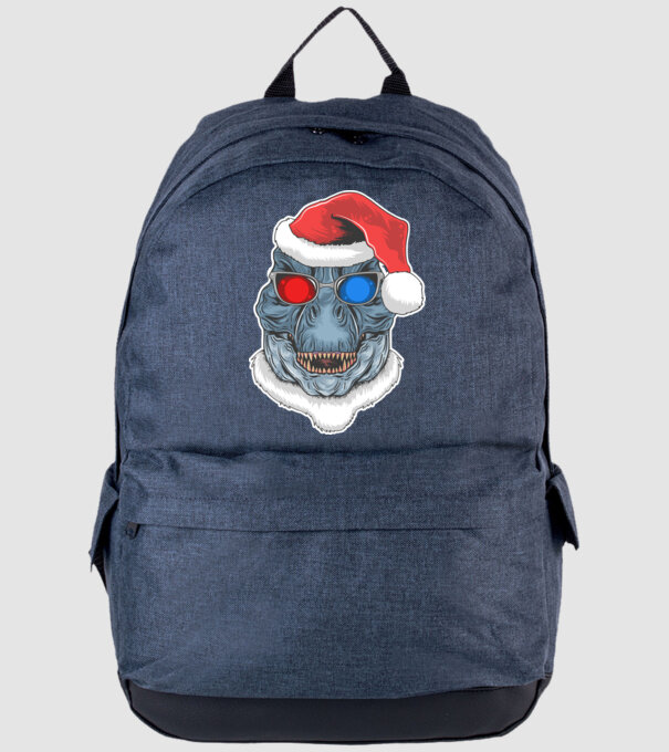 Santasaurus Rex model albastru jeanși pe tricou