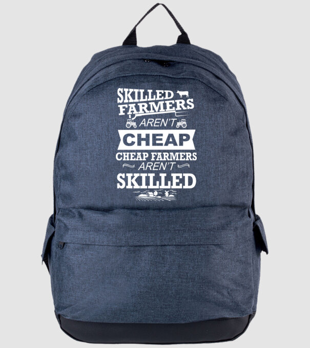 'Skilled farmers aren''t cheap Cu tractor' model albastru jeanși pe tricou