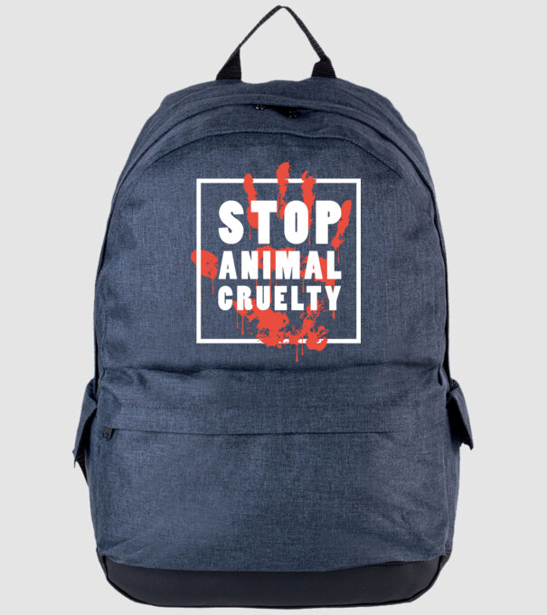 Stop animal cruelty model albastru jeanși pe tricou