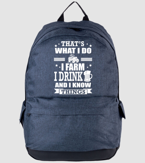 'That''s what I do, I farm, I drink' model albastru jeanși pe tricou
