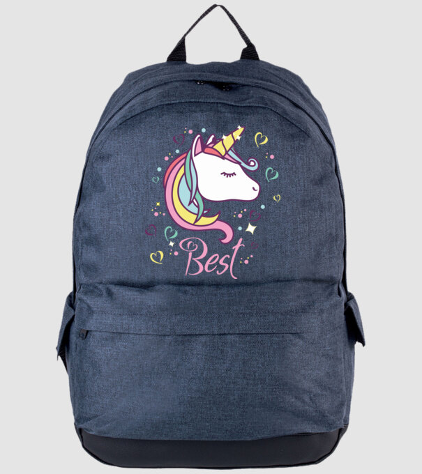 Unicorn Best model albastru jeanși pe tricou