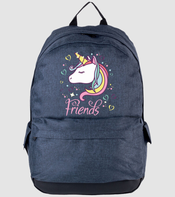 Unicorn Friend model albastru jeanși pe tricou